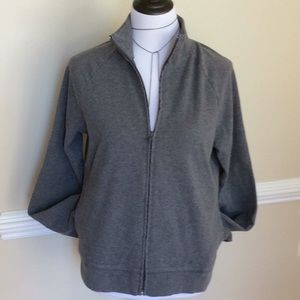 Old Navy heather gray stretch zipper jacket